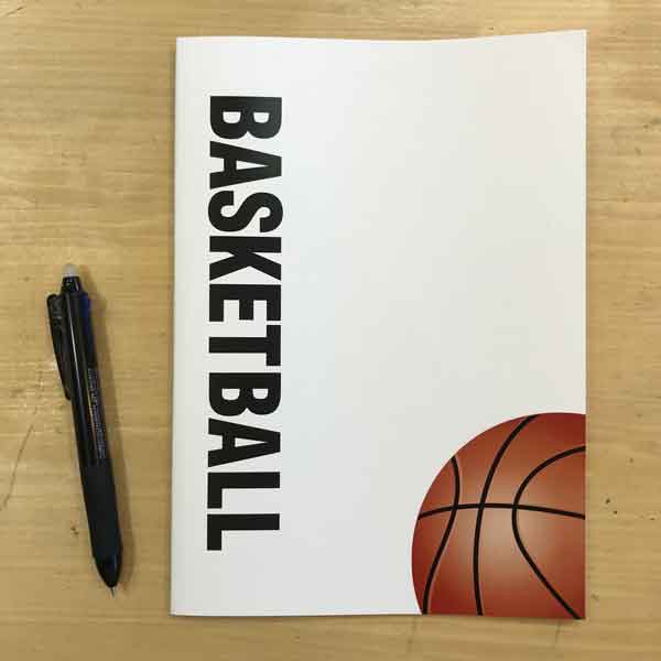 スポーツノート：バスケットボールミシン綴じ